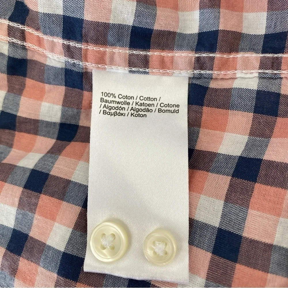 Lacoste Regular Fit Long Sleeve Lightweight Button Shirt Gingham Sz 41 (M-L) - Picture 7 of 11